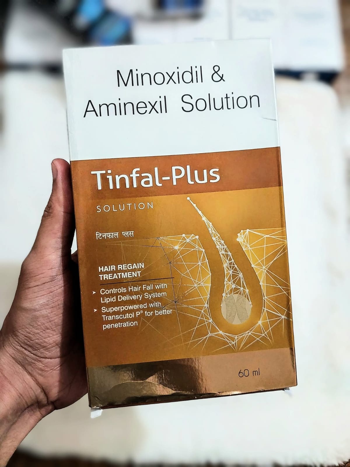Tinfal Plus Minoxidil & Aminexil Topical Solution – 60ml - Image 3