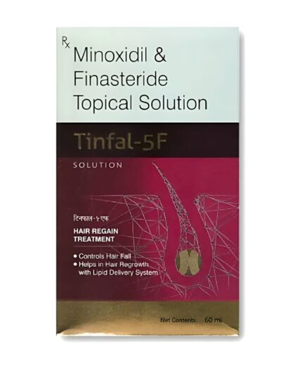 Tinfal F Minoxidil 5/0.1percent Solution with Finasteride Topical Solution - 60 ml
