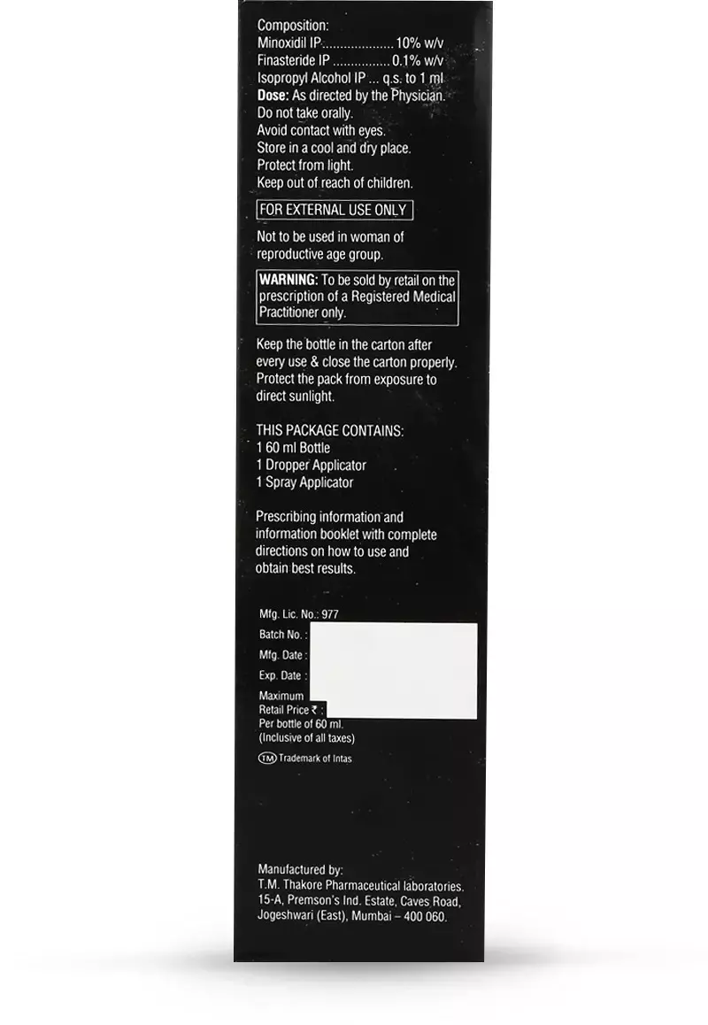 Morr F 10% Minoxidil & Finasteride Topical Solution – 60ml - Image 4
