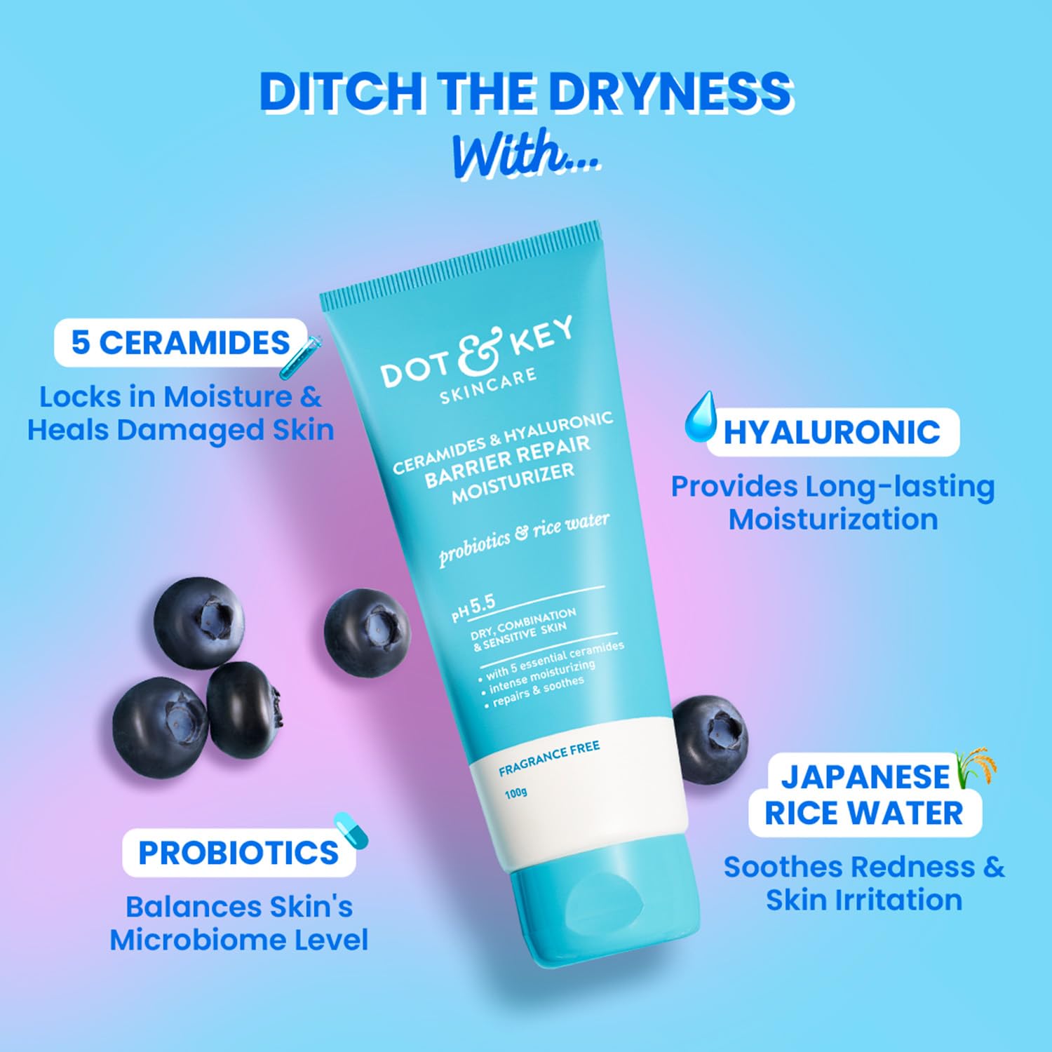 Dot & Key Barrier Repair Moisturizer with Ceramides β 100gm - Image 2