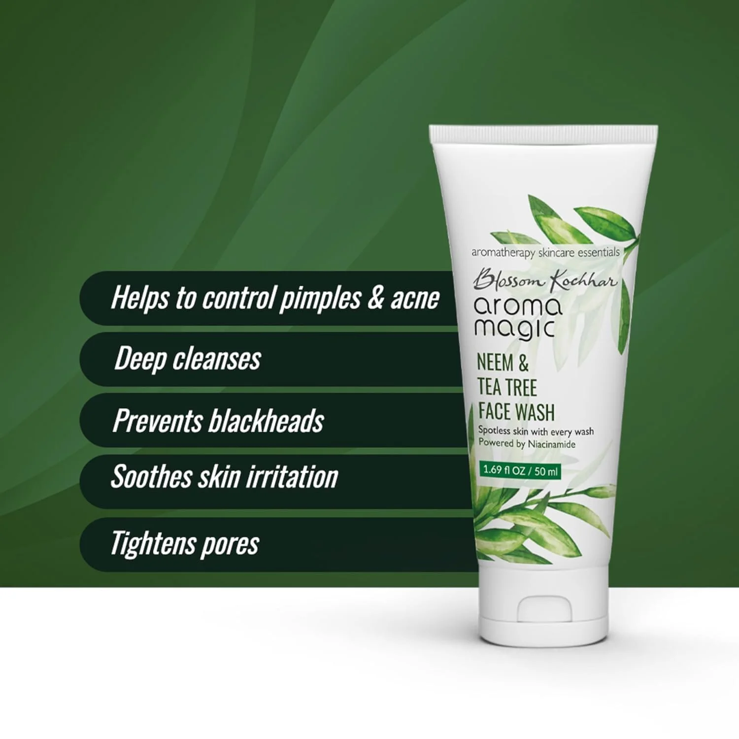 Aroma Magic Neem & Tea Tree Facewash – 100ml - Image 3