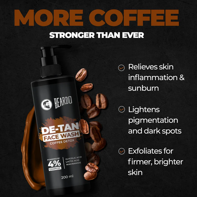 Beardo DeTan Coffee Facewash for Men – 200ml - Image 4