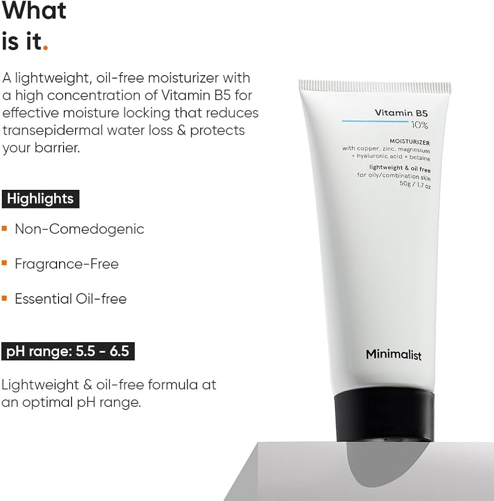 Minimalist 10% Vitamin B5 Gel Face Moisturizer – 50gm - Image 2