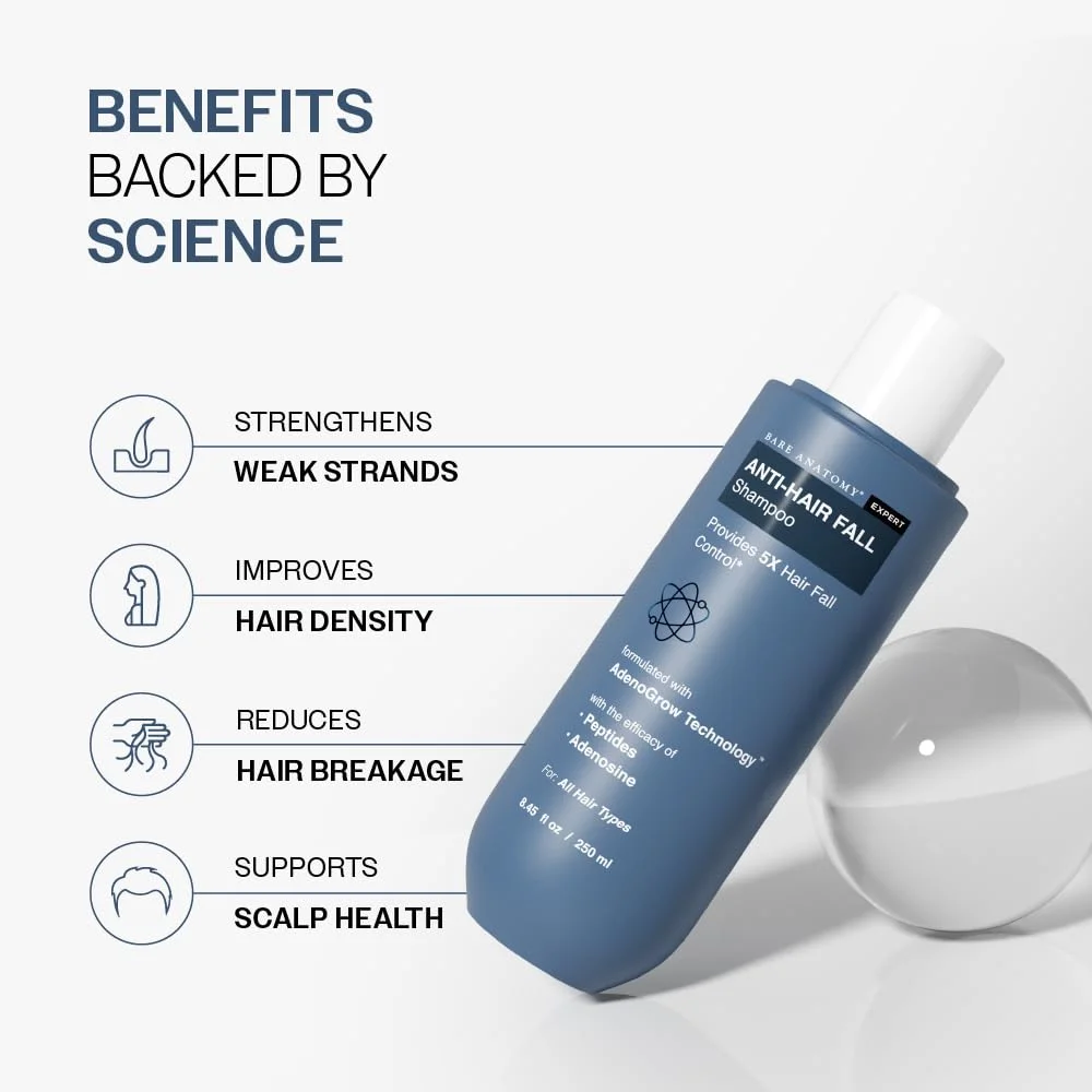 Bare Anatomy Anti-Hair Fall Shampoo – 250ml - Image 4