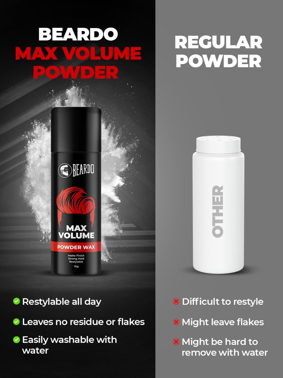 Beardo Max Volume Powder Wax - 10gm - Image 3