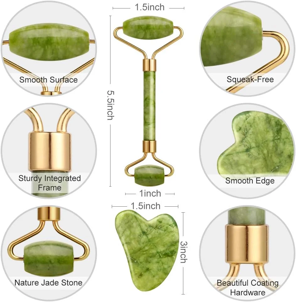 Premium Jade Roller & Gua Sha Set - Image 4