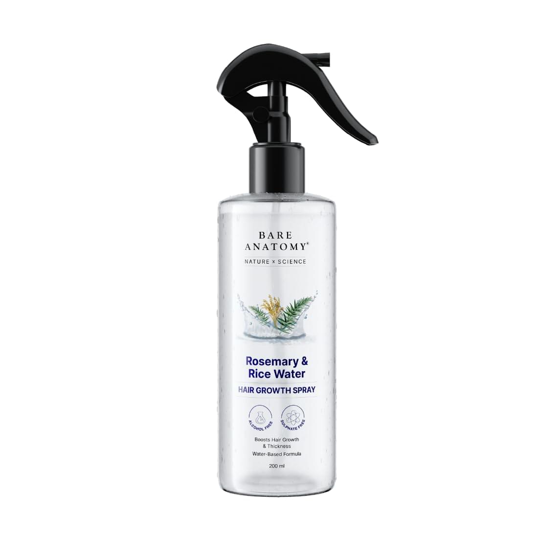 Bare Anatomy Rosemary Rice Water Spray for Hair Growthv - 200ml