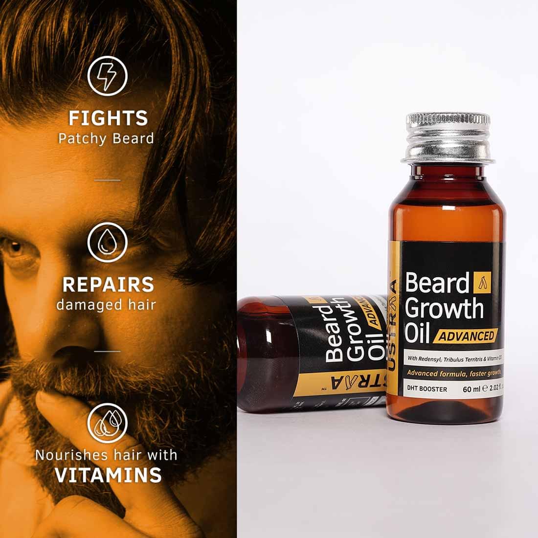 Ustraa Advanced Beard Growth Oil – 60ml - Image 3