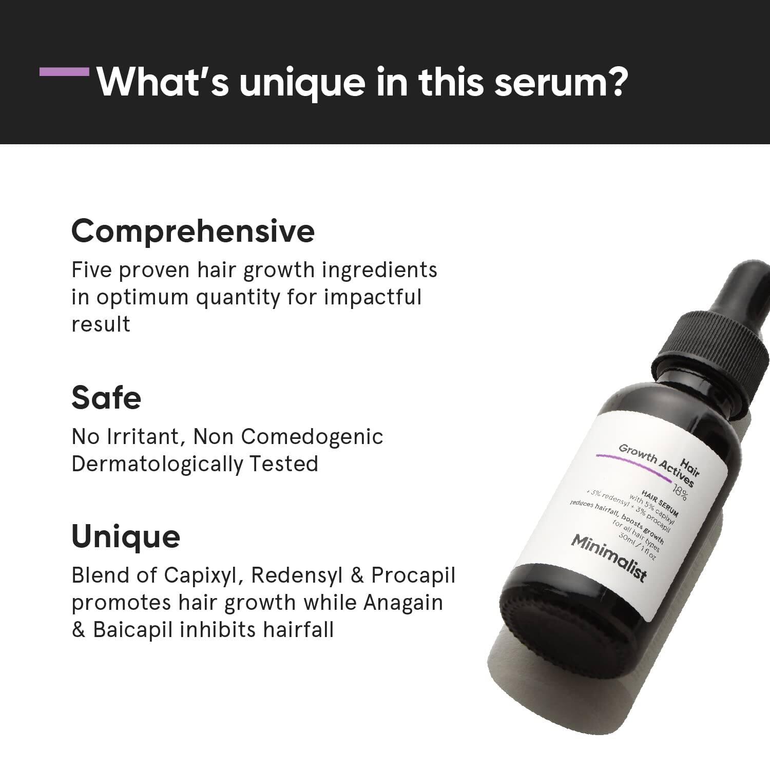 Minimalist Hair Growth Actives 18% Hair Serum-30 ml - Image 4