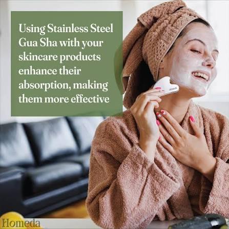 Premium Stainless Steel Gua Sha | Face & Body Massage Tool - Image 4